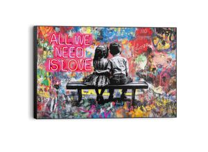8714597679762 - Wandbild REINDERS Love is All We Need bunt (farbe bild(er) mehrfarbig) B90cm H60cm T3cm Bilder 8714597679762 - Wandbild REINDERS Love is All We Need bunt (farbe bild(er) mehrfarbig) B90cm H60cm T3cm Bilder