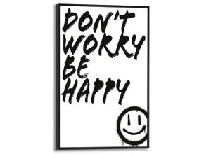 8714597679953 - Poster REINDERS Dont Worry schwarz (farbe bild(er) schwarz weiß) B20cm H30cm T16cm Bilder Toilette - Be Happy - Schwarz-Weiß - MDF - Sprüche - 20x30 cm 8714597679953 - Poster REINDERS Dont Worry schwarz (farbe bild(er) schwarz weiß) B20cm H30cm T16cm Bilder Toilette - Be Happy - Schwarz-Weiß - MDF - Sprüche - 20x30 cm