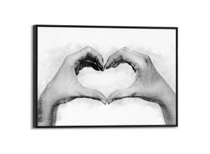 8714597679977 - Poster REINDERS Hands Love schwarz (farbe bild(er) schwarz weiß) B30cm H20cm T16cm Bilder