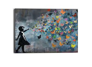 8714597682359 - Wandbild REINDERS Streetart-Schmetterlinge bunt (farbe bild(er) mehrfarbig) B140cm H100cm T31cm Bilder