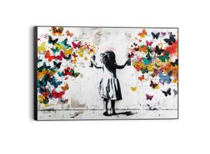 8714597682724 - Wandbild REINDERS Wolke von Schmetterlingen bunt (farbe bild(er) mehrfarbig) B90cm H60cm T3cm Bilder Kinderzimmer - Mädchen - Mehrfarbig - MDF - Street Art - 90x60 cm 8714597682724 - Wandbild REINDERS Wolke von Schmetterlingen bunt (farbe bild(er) mehrfarbig) B90cm H60cm T3cm Bilder Kinderzimmer - Mädchen - Mehrfarbig - MDF - Street Art - 90x60 cm