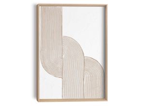 8714597683868 - Wandbild REINDERS Schleife beige (farbe bild(er) beige) B30cm H40cm T3cm Bilder Wohnzimmer - Beige - MDF - Abstrakt - 30x40 cm