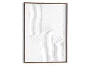 8714597688184 - Wandbild REINDERS Reliefmuster weiß (farbe bild(er) weiß) B50cm H70cm T3cm Bilder Wohnzimmer - Weiß - MDF - Abstrakt - 50x70 cm