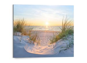 8714597688245 - Deco-Panel REINDERS Sonnenuntergang beige (farbe bild(er) beige) B50cm H40cm T2cm Bilder Wohnzimmer - Beige - MDF - Wasser - 50x40 cm
