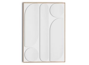 8714597688450 - Wandbild REINDERS Weißes abstraktes weiß (farbe bild(er) weiß) B70cm H100cm T3cm Bilder Schlafzimmer - Weiß - MDF - Abstrakt - 70x100 cm