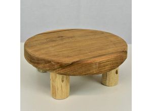 8714763277761 - Deko-Platte mit Beinen aus Teakholz 15x6 cm