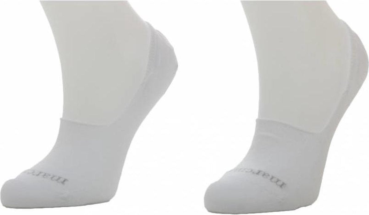 8714987640709 - - 2 Paar unsichtbare Sneaker Socken - Anti-Rutsch-Band an Ferse - Größe 38 - Weiß