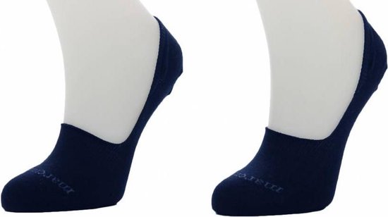 8714987641003 - - 2 Paar unsichtbare Sneaker Socken - Anti-Rutsch-Band an Ferse - Größe 38 - Blau