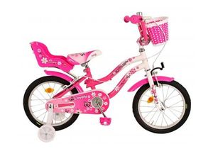 8715347016912 - Volare Lovely Kinderfahrrad - Mädchen - 16 Zoll - Rosa Weiß - 2 Handbremsen