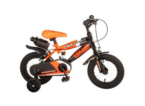 8715347020339 - Kinderfahrrad Sportivo Jungen 12 Zoll Kinderrad Neon Orange Schwarz