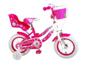 8715347020377 - Volare Lovely Kinderfahrrad - Mädchen - 12 Zoll - Rosa Weiß - 2 Handbremsen