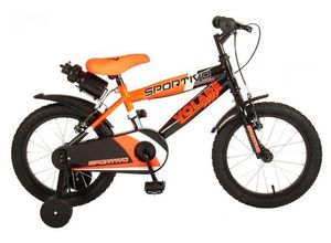 8715347020636 - Volare Sportivo Kinderfahrrad - Jungen - 16 Zoll - Neon Orange Schwarz - 95% zusammengebaut