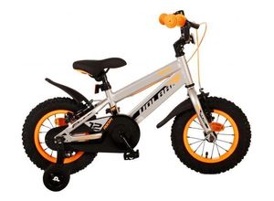 8715347211348 - Volare Rocky Kinderfahrrad - Jungen - 12 Zoll - Grau - Zwei Handbremsen