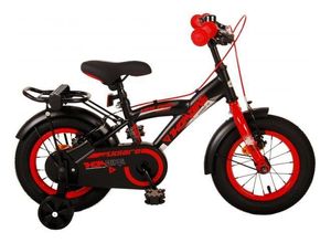 8715347211737 - Volare Thombike Kinderfahrrad - Jungen - 12 Zoll - Schwarz Rot - Zweihandbremsen