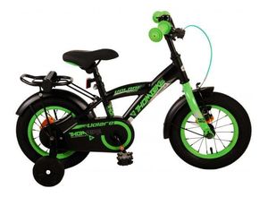 8715347211744 - Volare Thombike Kinderfahrrad - Jungen - 12 Zoll - Schwarz Grün