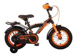 8715347211799 - Volare Thombike Kinderfahrrad - Jungen - 12 Zoll - Schwarz Orange - Zweihandbremsen