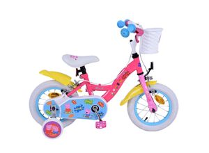 8715347212086 - Kinderfahrrad Peppa Pig für Mädchen 12 Zoll Kinderrad in Pink