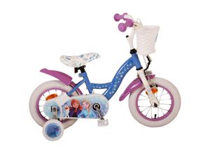 8715347212772 - Kinderfahrrad Disney Frozen 2 für Mädchen 12 Zoll Kinderrad Blau Lila