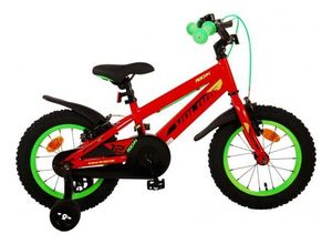 8715347213243 - Volare Rocky Kinderfahrrad - Jungen - 14 Zoll - Rot - Zwei Handbremsen