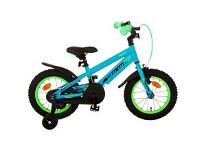 8715347213274 - Kinderfahrrad Rocky für Jungen 14 Zoll Kinderrad in Grün Fahrrad