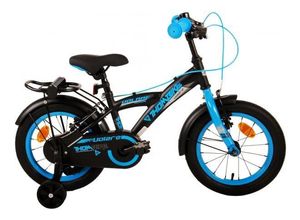 8715347213717 - Volare Thombike Kinderfahrrad - Jungen - 14 Zoll - Schwarz Blau - Zweihandbremsen