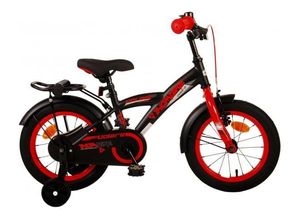 8715347213724 - Kinderfahrrad Thombike für Jungen 14 Zoll Kinderrad in Schwarz Rot