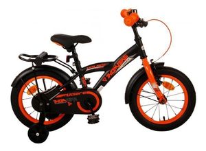 8715347213786 - Kinderfahrrad Thombike für Jungen 14 Zoll Kinderrad in Schwarz Orange