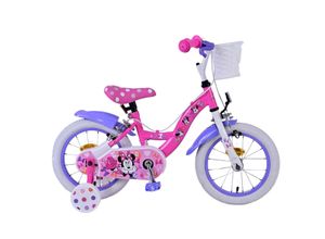 8715347214134 - Kinderfahrrad Disney Minnie für Mädchen 14 Zoll Kinderrad in Rosa