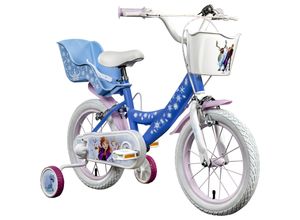 8715347215148 - Frozen 3 14 Zoll Kinderfahrrad Fahrrad Mädchenfahrrad ab 35 Jahre Kleinkinderfahrrad Stützräder Schutzblech