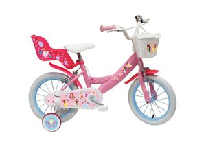 8715347215162 - Princess Kinderfahrrad 14 Zoll Fahrrad für Körpergröße 100 - 115 cm oder ab 35 Jahre mit Puppensitz und Korb