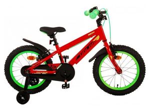 8715347215247 - Volare Rocky Kinderfahrrad - Jungen - 16 Zoll - Rot - Zwei Handbremsem