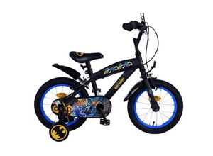 8715347215315 - Kinderfahrrad Batman für Jungen 14 Zoll Kinderrad in Schwarz Fahrrad