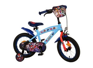 8715347215322 - Kinderfahrrad Spidey für Jungen 14 Zoll Kinderrad in Blau Fahrrad