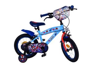 8715347215339 - Kinderfahrrad Spidey für Jungen 14 Zoll Kinderrad in Blau Fahrrad