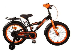 8715347215384 - Kinderfahrrad Thombike für Jungen 16 Zoll Kinderrad in Schwarz Orange