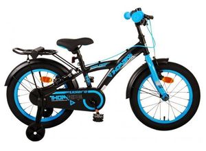 8715347215414 - Thombike Kinderfahrrad - Jungen - 16 Zoll - Schwarz Blau - Zweihandbremsen