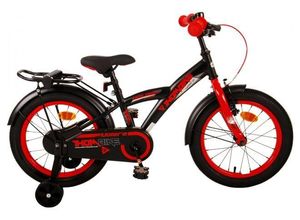 8715347215421 - Kinderfahrrad Thombike für Jungen 16 Zoll Kinderrad in Schwarz Rot