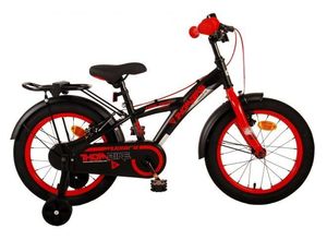 8715347215438 - Volare Thombike Kinderfahrrad - Jungen - 16 Zoll - Schwarz Rot - Zweihandbremsen