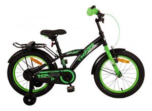 8715347215445 - Volare Thombike Kinderfahrrad - Jungen - 16 Zoll - Schwarz Grün