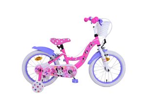 8715347215834 - Disney Minnie 16 Zoll Kinderfahrrad Pink - Sicherheit Komfort und Spaß in einem!