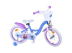 8715347215841 - Kinderfahrrad Disney Frozen 2 für Mädchen 16 Zoll Kinderrad Blau Lila