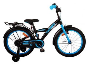 8715347217906 - Kinderfahrrad Thombike für Jungen 18 Zoll Kinderrad in Schwarz Blau