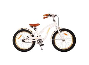 8715347218880 - Volare Miracle Cruiser Kinderfahrrad - Mädchen - 18 Zoll - Weiß - Prime Collection