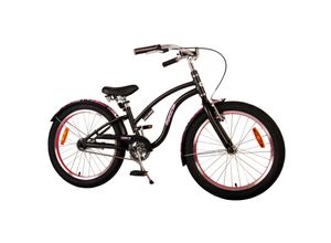 8715347220876 - Volare Miracle Cruiser Kinderfahrrad - Mädchen - 20 Zoll - Matte Schwarz - Prime Collection