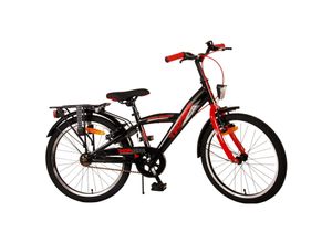 8715347221033 - Volare Thombike Kinderfahrrad - Jungen - 20 Zoll - Schwarz Rot - Zweihandbremsen