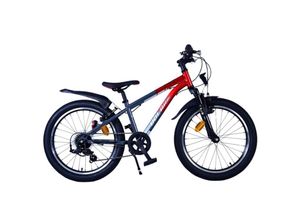 8715347221613 - Volare XC Race Kinderfahrrad 20 Zoll 120 - 135 cm Fahrrad 7 Gang ab 6 Jahre V-Brakes rot grau