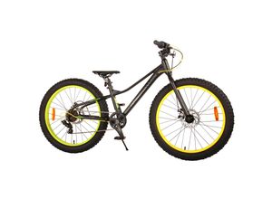 8715347224782 - Volare Gradient Kinderfahrrad - Jungen - 24 Zoll - Schwarz Grün Gelb - 7 Gang- Prime Collection