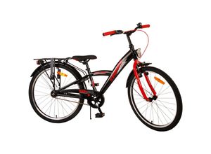 8715347225024 - Kinderfahrrad Thombike für Jungen 24 Zoll Kinderrad in Schwarz Rot