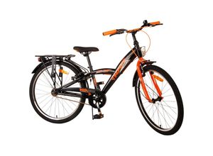 8715347225093 - Volare Thombike Kinderfahrrad - Jungen - 24 Zoll - Schwarz Orange - Zweihandbremsen