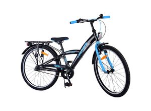 8715347225109 - Volare Thombike Kinderfahrrad - Jungen - 24 Zoll - Schwarz Blau - 3 Gänge